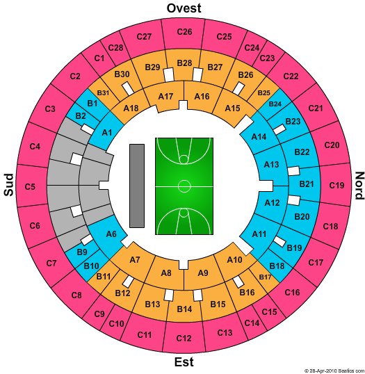 Palalottomatica Seating Chart